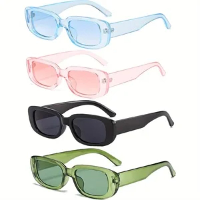 Vintage Fashion Enthusiasts - 1/4 szt. Nowe Małe Kwadratowe Okulary