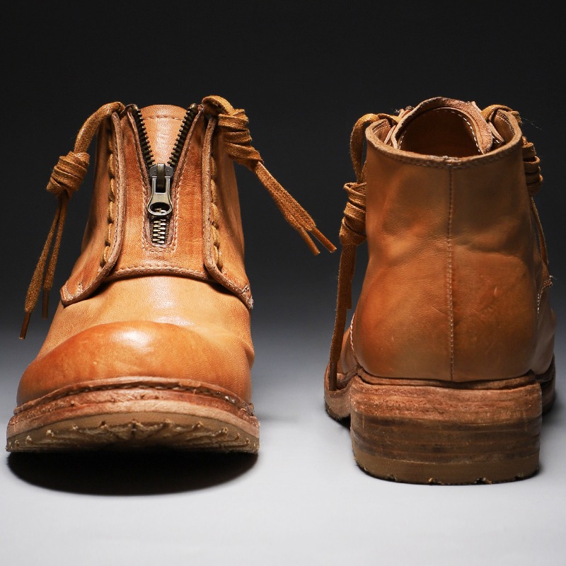 Vintage Outdoor Fashion - Męskie botki w stylu retro, wykonane