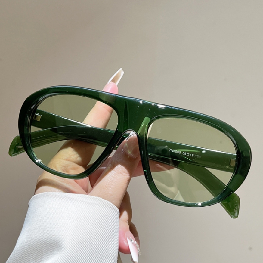 Vintage Fashion Enthusiasts - Nowe Duże Okulary Przeciwsłoneczne Pilotki Damskie