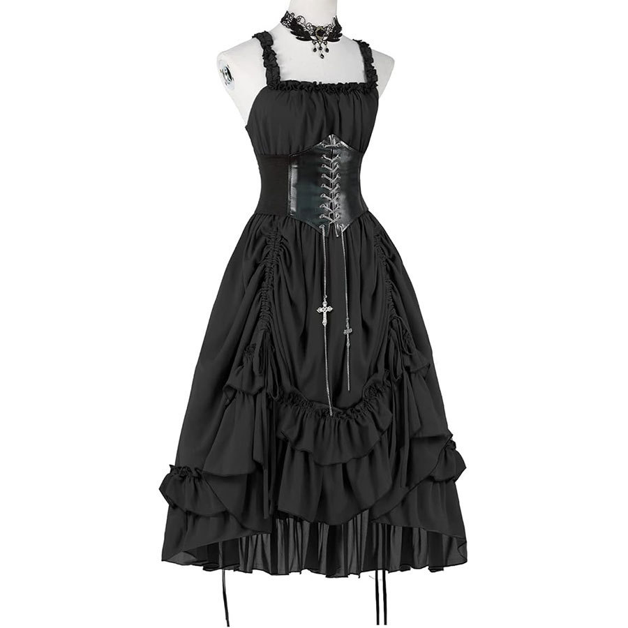 Damska Gotycka Sukienka Gorset – Vintage Fashion Dresses recenzja i cena